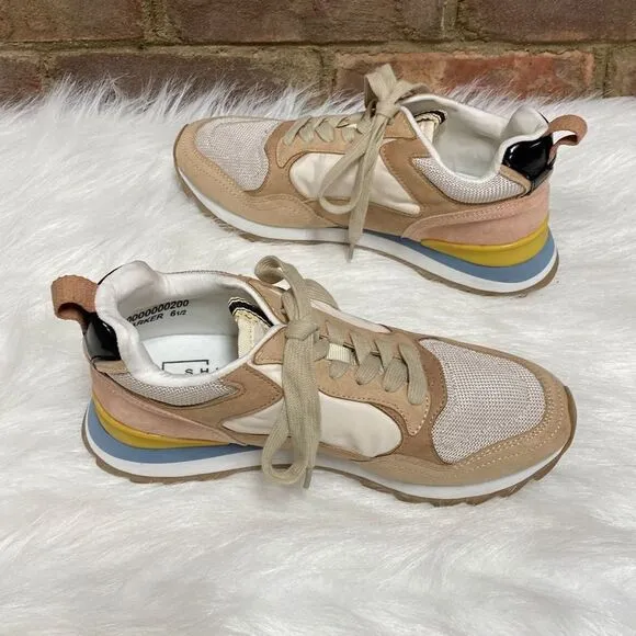 ShuShop Patricia Peach Multi Suede Sneaker Size 6.5