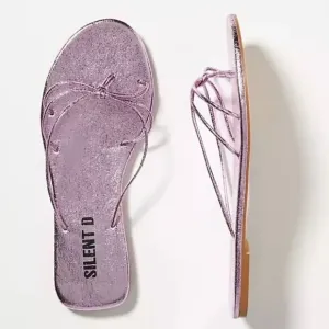 Silent D Pink Women’s Zolar Strappy Slide Sandals size 41