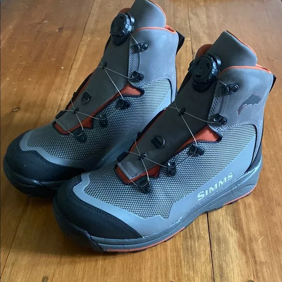 Simms Gray and Black Outdoor Boots