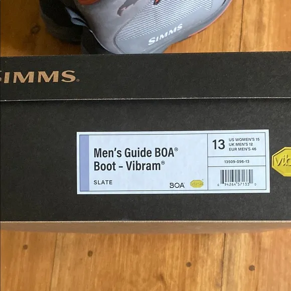 Simms Gray and Black Outdoor Boots