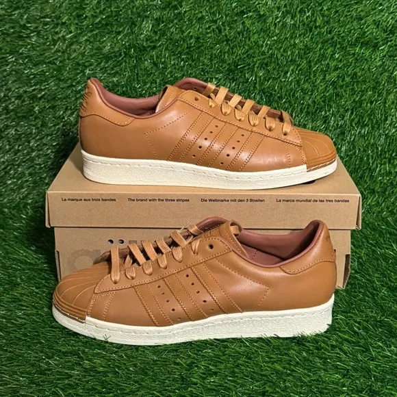 Size 8.5 - Mens Adidas Superstar 82 Brown Cream  OG Sneakers - IH5397