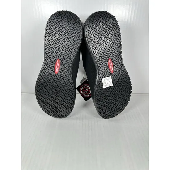 Size 9.5 Skechers Women's Work Squad SR Black Shoes Slip Resistant 77222 NEW