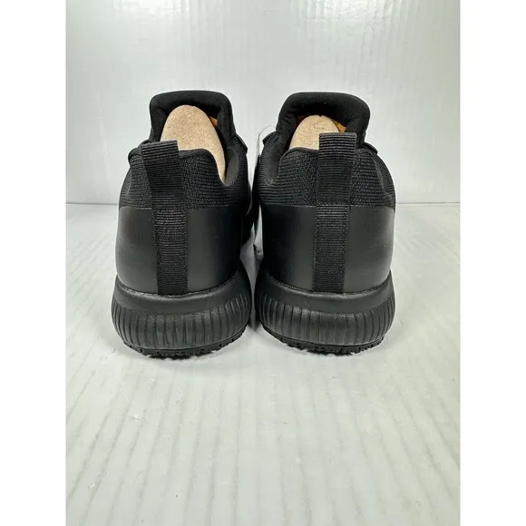 Size 9.5 Skechers Women's Work Squad SR Black Shoes Slip Resistant 77222 NEW