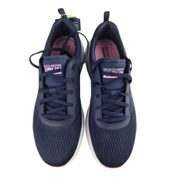 Skechers 128319 Go‎ Run Elevate Womens 9 Navy Blue Lace Up Low Top Sporty Shoes