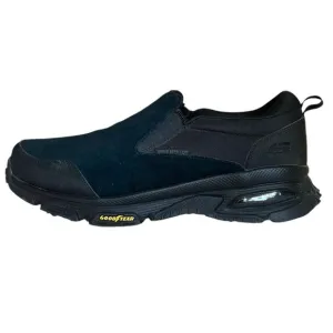 Skechers Good Year Men's Black Slip-On Shoes Air Cooled, Water Repellent Sz 14