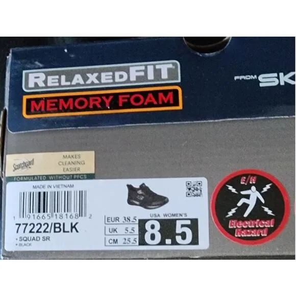 Skechers Hands Free Slip On Work Footwear Air Cooled Memory Foam Slip Resistant