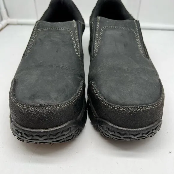 Skechers Shoes Mens 9.5 Work Hartan 77066 Relaxed Fit Slip On Steel Toe Lug Sole