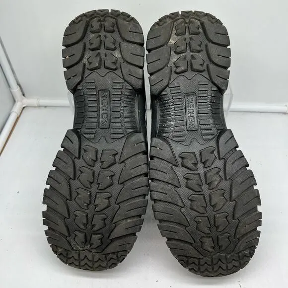 Skechers Shoes Mens 9.5 Work Hartan 77066 Relaxed Fit Slip On Steel Toe Lug Sole