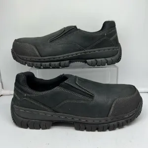 Skechers Shoes Mens 9.5 Work Hartan 77066 Relaxed Fit Slip On Steel Toe Lug Sole
