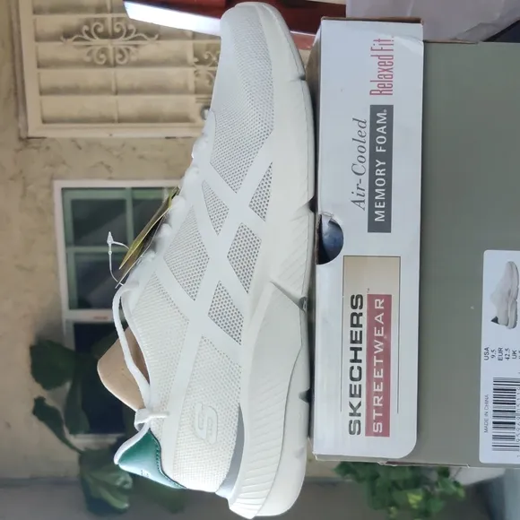 SKECHERS streetwear INGRAM LADERO 210333 MENS WHITE MESH