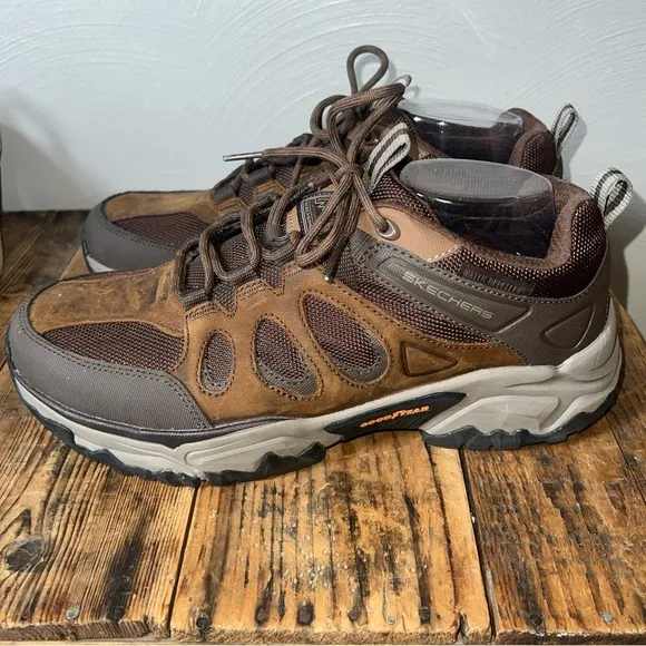 Skechers Terraform Selvin Goodyear Hiking Shoes Brown 204486 Men's Size 10.5 WW