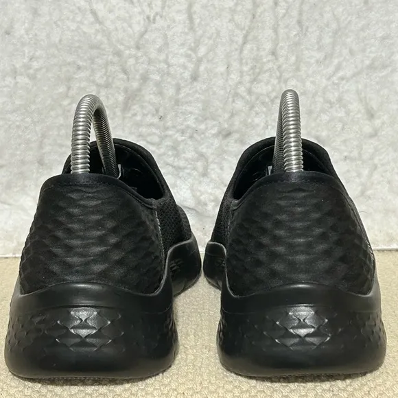 Skechers Womens Black Hands Free Slip Ins Casual Knit Slip On Sneaker Shoes SZ 7
