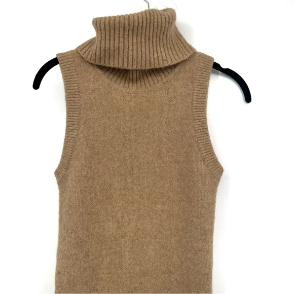 Sleeveless Tan Knit Dress