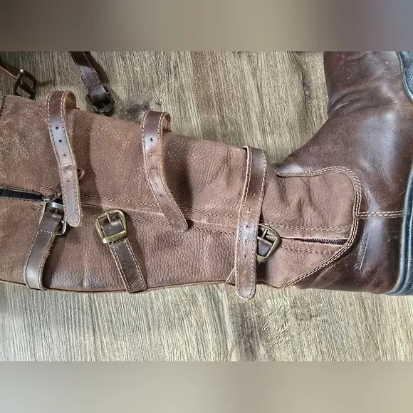 SmartPak Equine Solstice Waterproof Leather Tall Buckle Boots Size 8