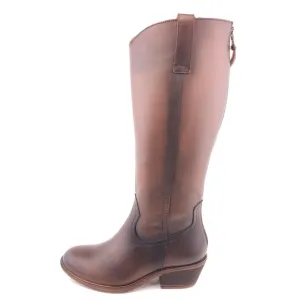 Sofft Astoria Cork Brown Leather Tall Boots 7 M