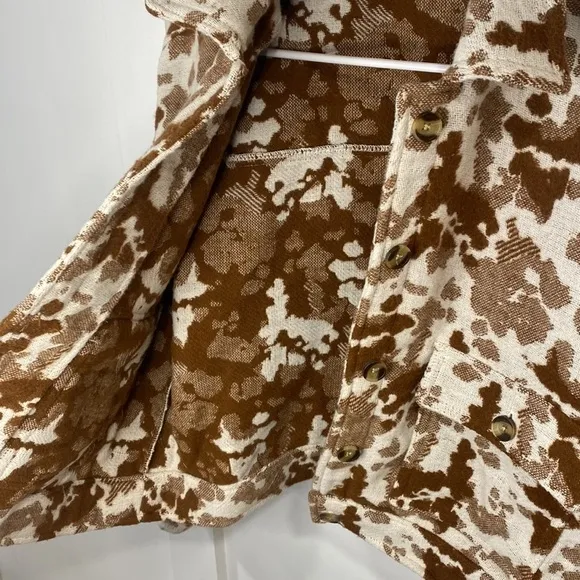 SONOMA cow print cropped shacket