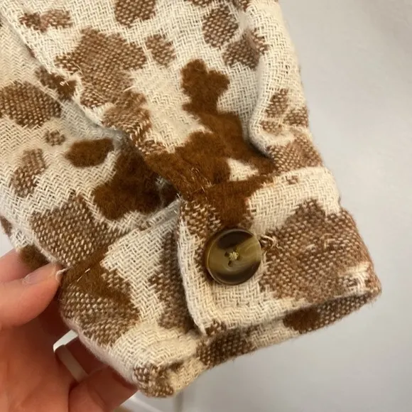 SONOMA cow print cropped shacket