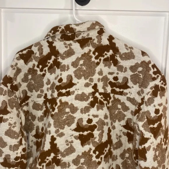 SONOMA cow print cropped shacket