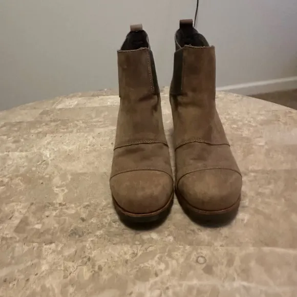 Sorel Addington ChelseaAnkle Boots Block Heel KettleTan Brown size 8,5