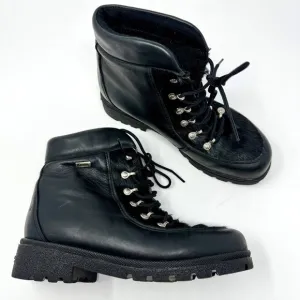 Sorel Black Fur Lace Up Boots