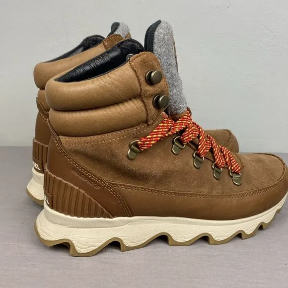 Sorel Boots women's 8.5 brown lace kinetic conquest waterproof NL3768-242