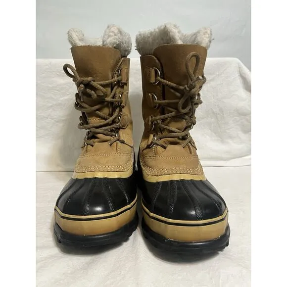 Sorel Caribou Boots Mens 8 Brown Insulated Waterproof Winter Boots