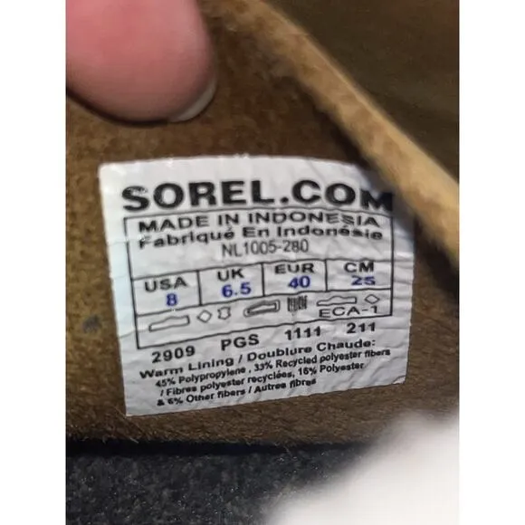 Sorel Caribou Boots Mens 8 Brown Insulated Waterproof Winter Boots