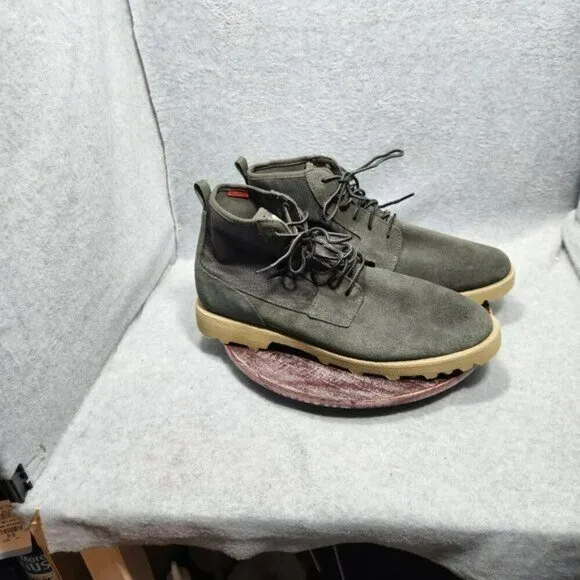 Sorel Caribou Chukka Boots Waterproof Gray Suede Men's Size 14