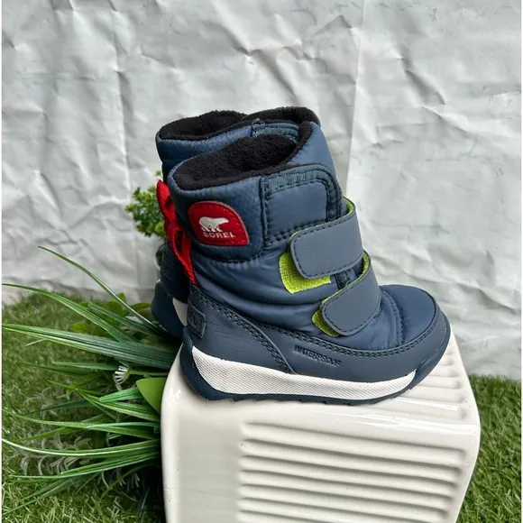 SOREL CHILDREN'S WHITNEY™ |I STRAPBOOT Uniform Blue, Cherrybomb size 5 new