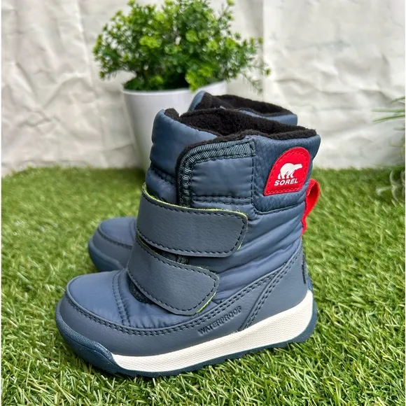 SOREL CHILDREN'S WHITNEY™ |I STRAPBOOT Uniform Blue, Cherrybomb size 5 new