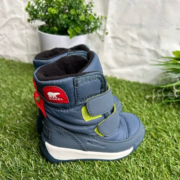 SOREL CHILDREN'S WHITNEY™ |I STRAPBOOT Uniform Blue, Cherrybomb size 5 new