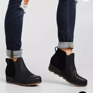 Sorel - Evie Lug sole, Black Ankle Boots, 10