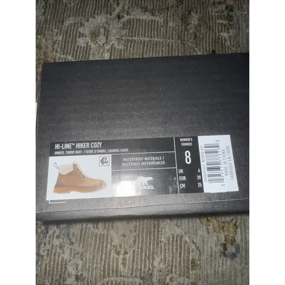 Sorel Hi Line Hiker Cozy Size 8 Mid Boots Shoes Waterproof Tawny Buff New In Box