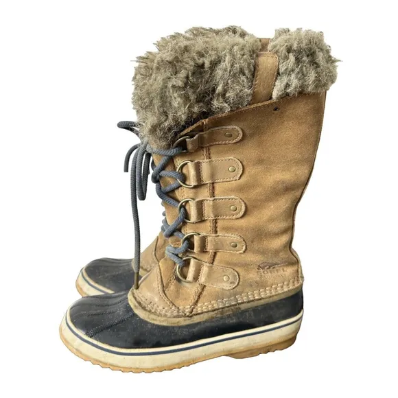 Sorel Joan Of Arctic Snow Boots Women’s Size 6.5 Tan Waterproof Winter Outdoor