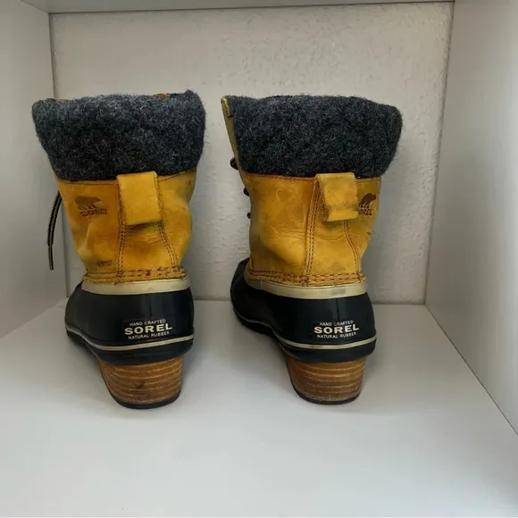 Sorel Slimpack Lace II Waterproof Suede Duck Boots in Elk
