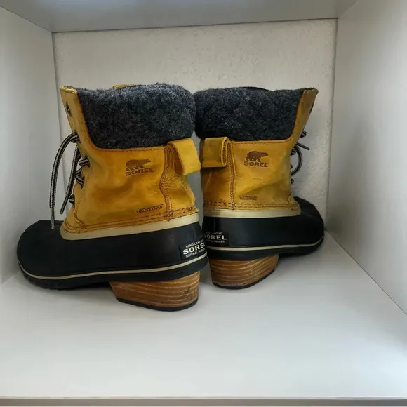Sorel Slimpack Lace II Waterproof Suede Duck Boots in Elk