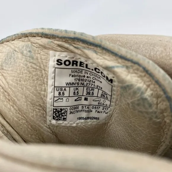 Sorel Tan Lace Up Wedge Heeled Boots | Size 8.5