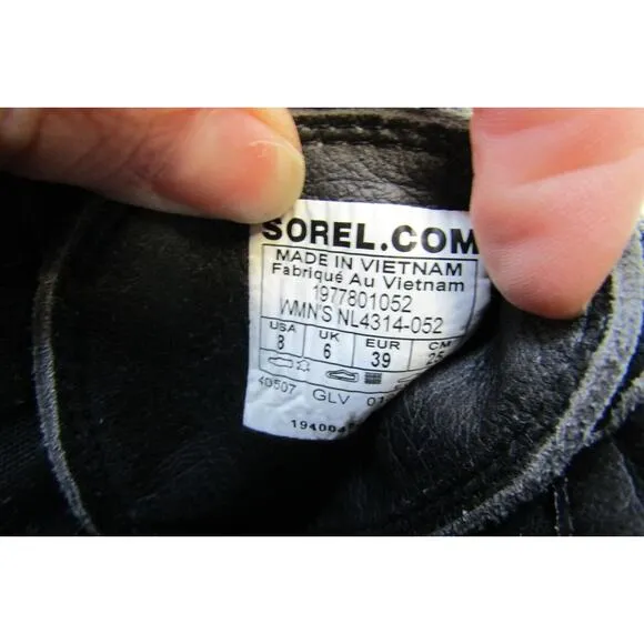 Sorel Womens Size 8 Gray Suede Lace Up Ankle Fashion Boots Bootie