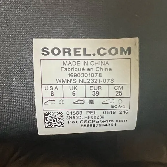 Sorel Women’s Slimpack Riding Tall II Leather Upper Brown &amp; Charcoal Boots sz 8