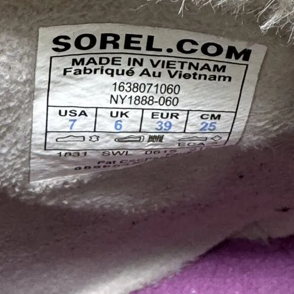 Sorel Womens Tivoli II Gray Leather Round Toe Lace Up Ankle Snow Boots Size 7