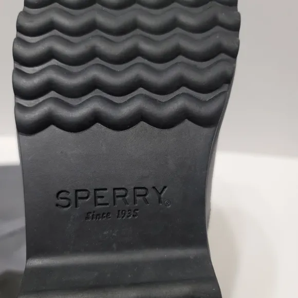 Sperry Women's Maritime Step Waterproof Faux Fur Lined Gray Leather Boots Size12