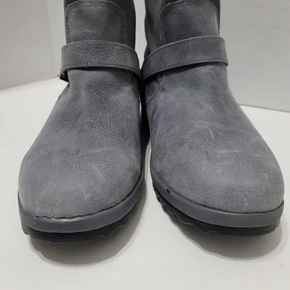 Sperry Women's Maritime Step Waterproof Faux Fur Lined Gray Leather Boots Size12