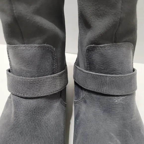 Sperry Women's Maritime Step Waterproof Faux Fur Lined Gray Leather Boots Size12