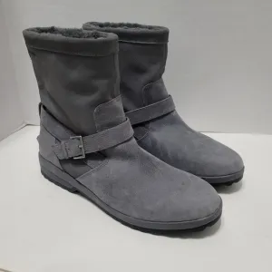 Sperry Women's Maritime Step Waterproof Faux Fur Lined Gray Leather Boots Size12
