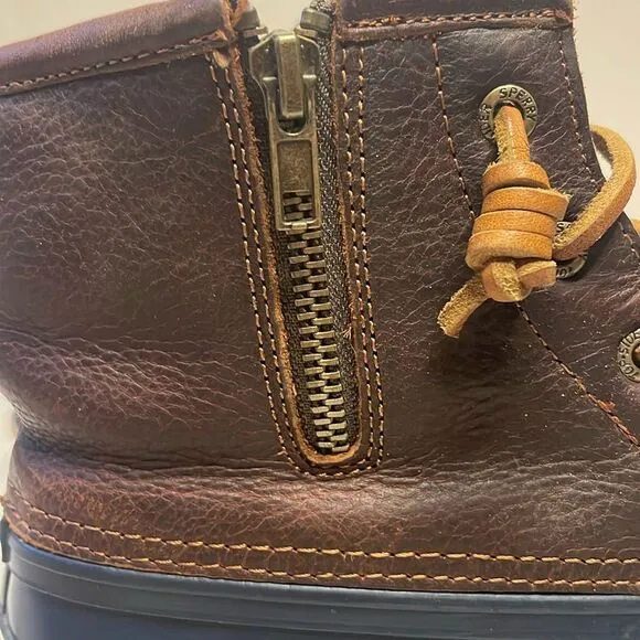 Sperry- Women’s Saltwater Leather Blue &amp; Brown Rain/Outdoor/Duck Boots- Size 8