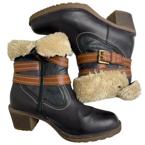 Spring Step WMNS Relife Boisa Water Resistant BRN Boots Faux Fur US 6.5-7 EU 37