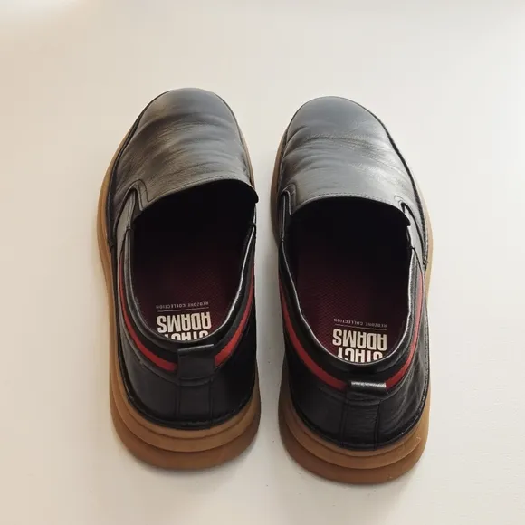 Stacy Adams Men's Delmar Redzone Collection Slip-On Leather Black Shoes Sz 13