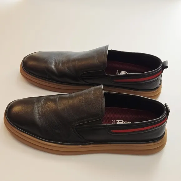 Stacy Adams Men's Delmar Redzone Collection Slip-On Leather Black Shoes Sz 13