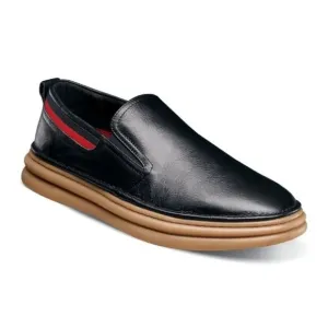 Stacy Adams Men's Delmar Redzone Collection Slip-On Leather Black Shoes Sz 13M