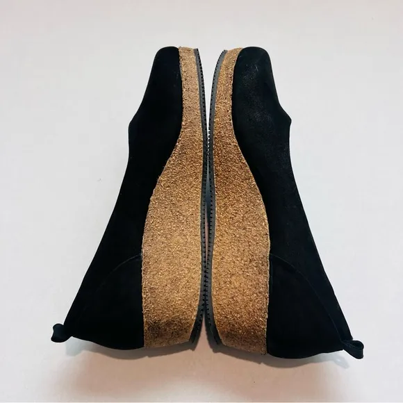STEGMANN SOFIE STRETCH FELT &amp; LEATHER SLIP-ON - BLACK - WOMEN'S Shoes 7.5